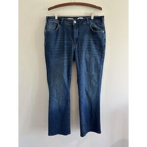 Pilcro by Anthropologie 16W Plus The Demilune Boot Blue Denim Jeans Bootcut